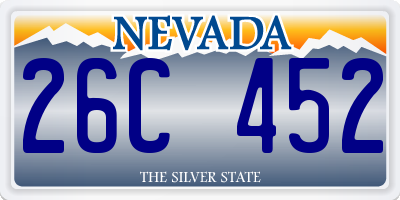 NV license plate 26C452