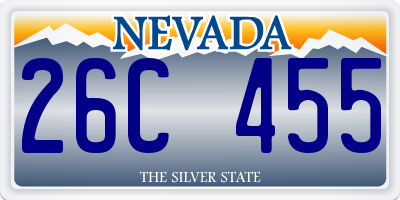 NV license plate 26C455