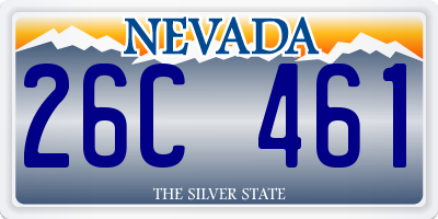 NV license plate 26C461