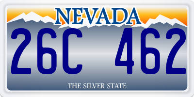 NV license plate 26C462