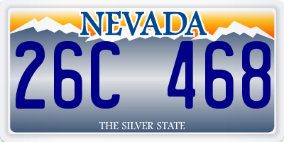 NV license plate 26C468