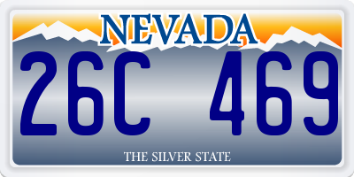 NV license plate 26C469