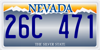 NV license plate 26C471