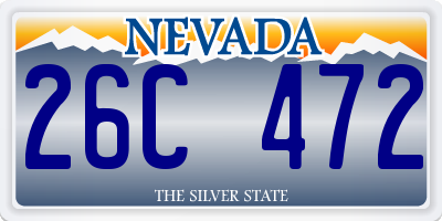 NV license plate 26C472