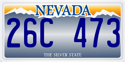 NV license plate 26C473