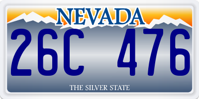 NV license plate 26C476