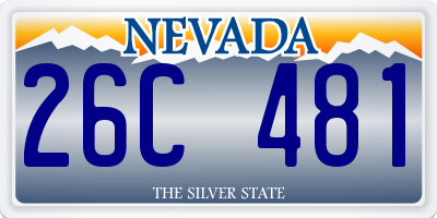 NV license plate 26C481