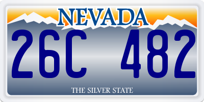 NV license plate 26C482