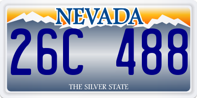 NV license plate 26C488
