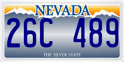 NV license plate 26C489