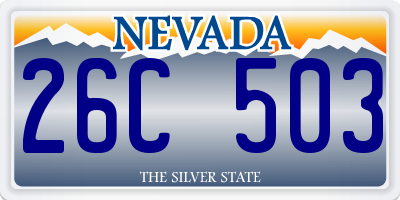 NV license plate 26C503