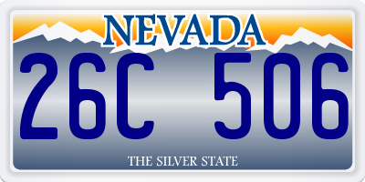 NV license plate 26C506