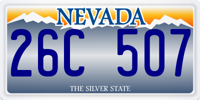 NV license plate 26C507