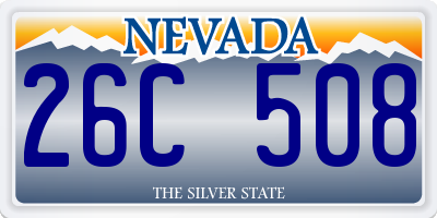 NV license plate 26C508