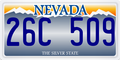 NV license plate 26C509