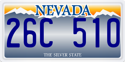NV license plate 26C510