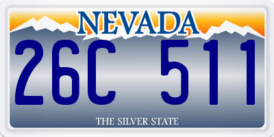 NV license plate 26C511