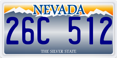 NV license plate 26C512
