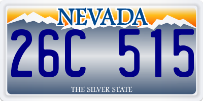 NV license plate 26C515