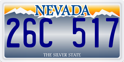 NV license plate 26C517