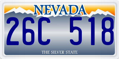 NV license plate 26C518