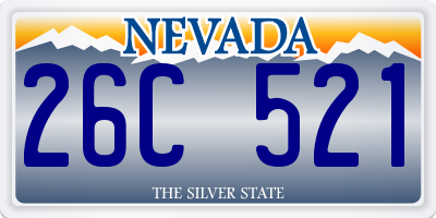 NV license plate 26C521