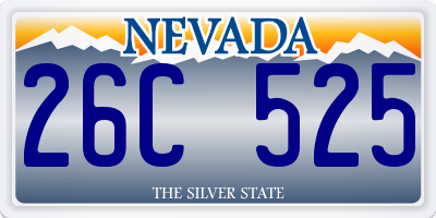 NV license plate 26C525