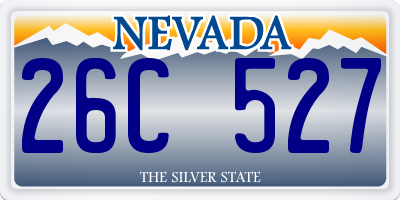 NV license plate 26C527