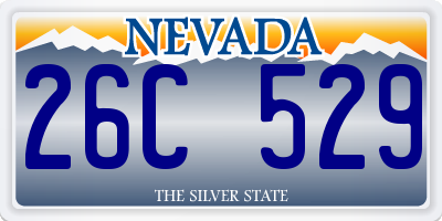 NV license plate 26C529