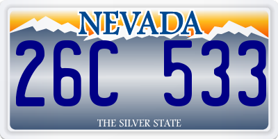 NV license plate 26C533