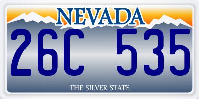 NV license plate 26C535