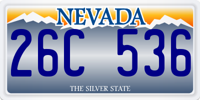 NV license plate 26C536