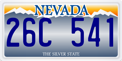 NV license plate 26C541