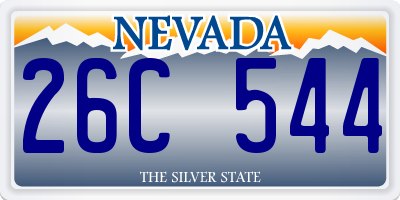 NV license plate 26C544