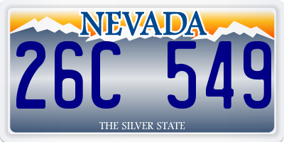 NV license plate 26C549