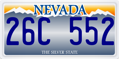 NV license plate 26C552