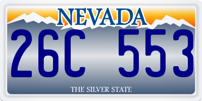 NV license plate 26C553
