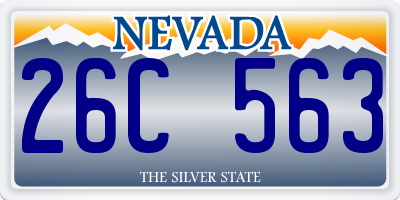 NV license plate 26C563