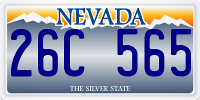 NV license plate 26C565