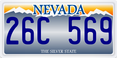 NV license plate 26C569