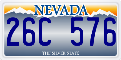 NV license plate 26C576