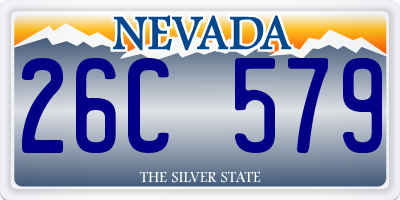 NV license plate 26C579