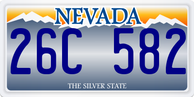 NV license plate 26C582