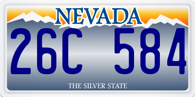 NV license plate 26C584