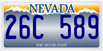 NV license plate 26C589