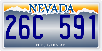 NV license plate 26C591
