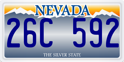 NV license plate 26C592