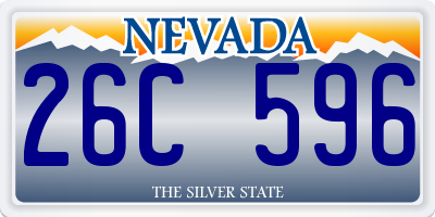 NV license plate 26C596