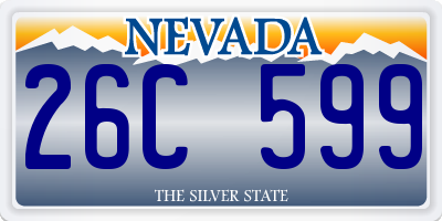 NV license plate 26C599