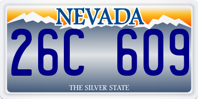 NV license plate 26C609